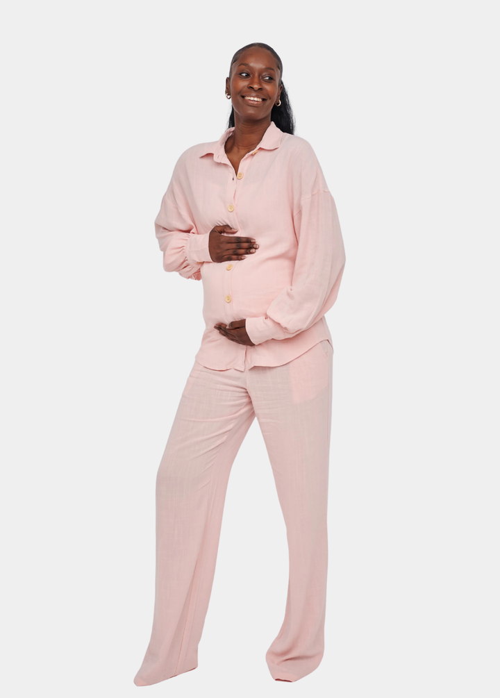 Leilani Tall Linen Trouser (Trousers Only) -  Blush Pink