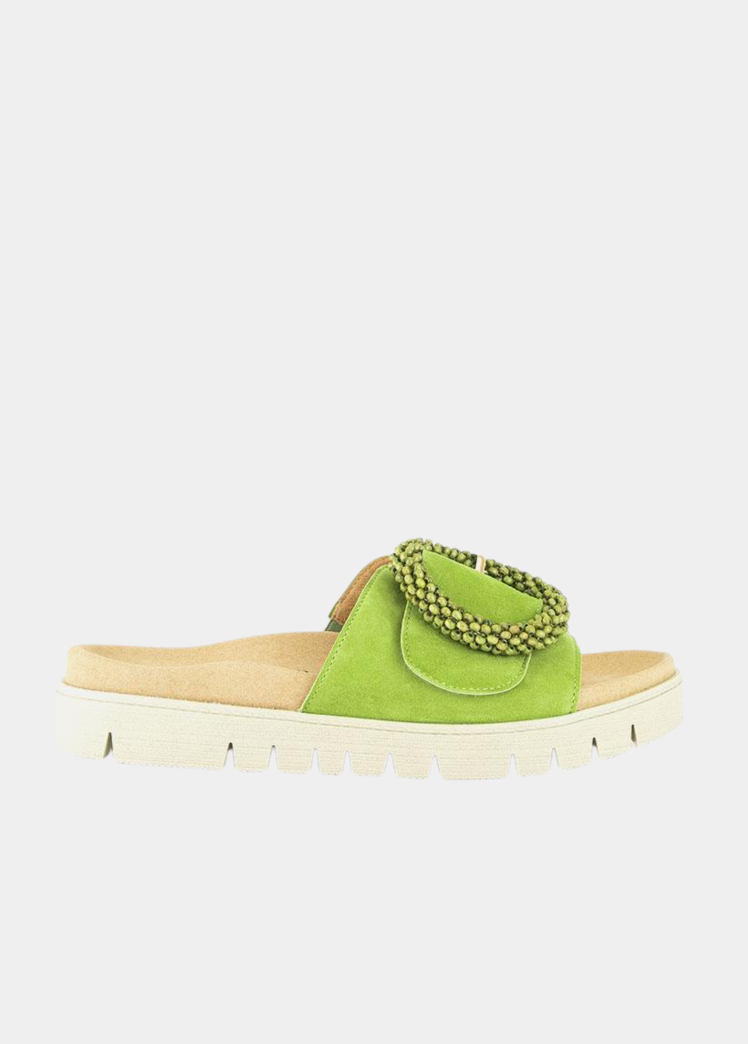 Gabor Stylish Suede Mule Sandals - Green