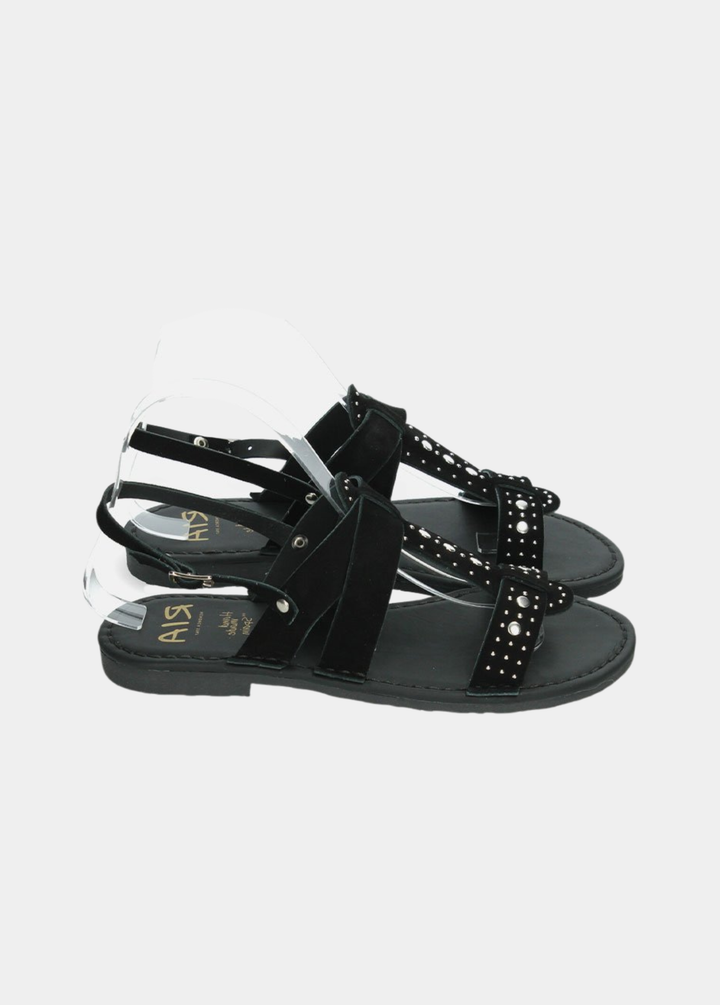 Ria Dressy Suede Sandals - Black