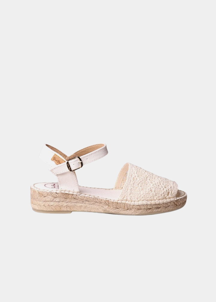 Toni Pons Versatile Macramé Abarca Sandals -  Beige