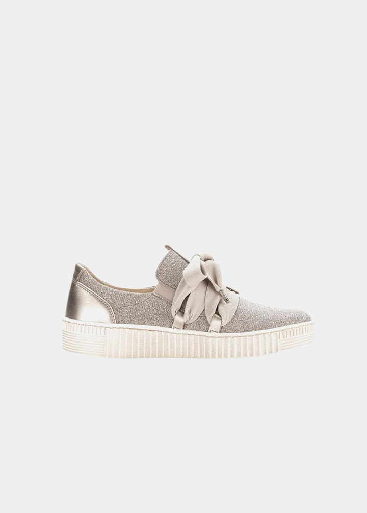 Gabor Glam Slip On Trainers -  Beige/Gold