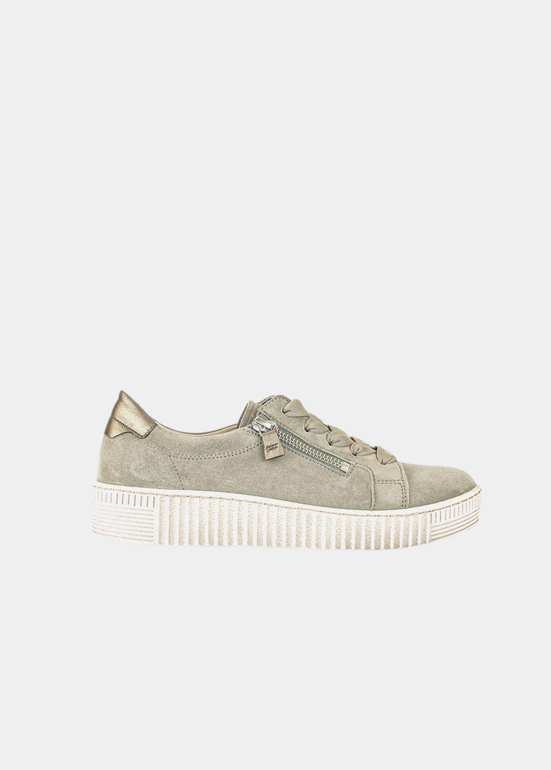 Gabor Chunky Suede Trainer - Taupe