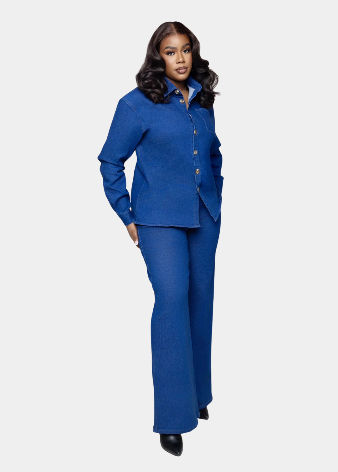 Tall Denim Top -  Deep Blue