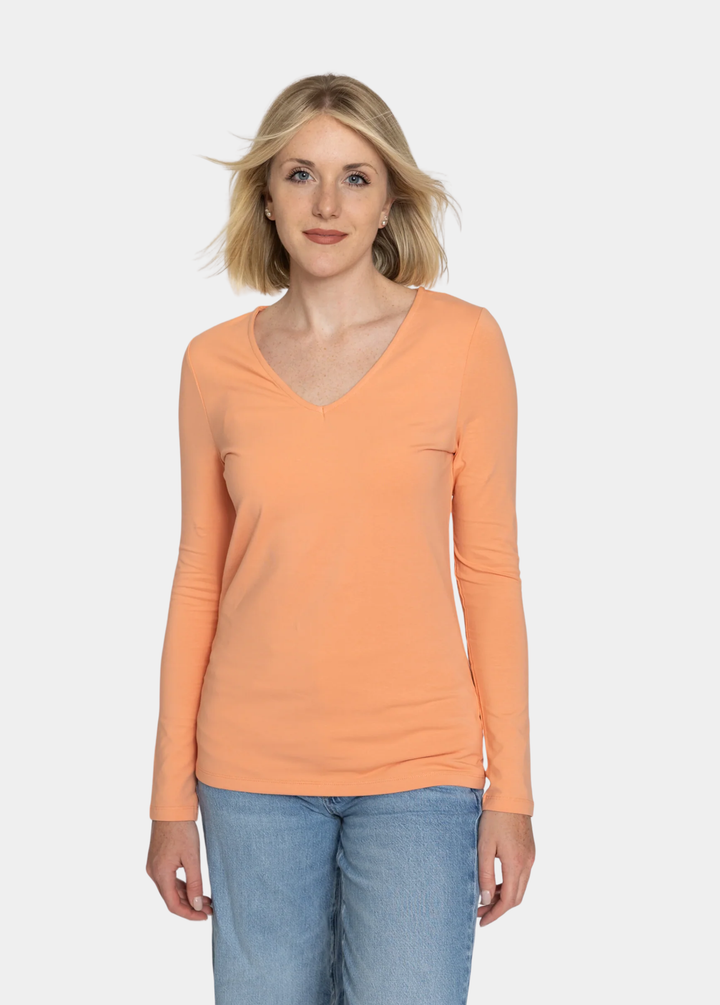 Tall Women’s Double Front V-Neck Long Sleeve Tee