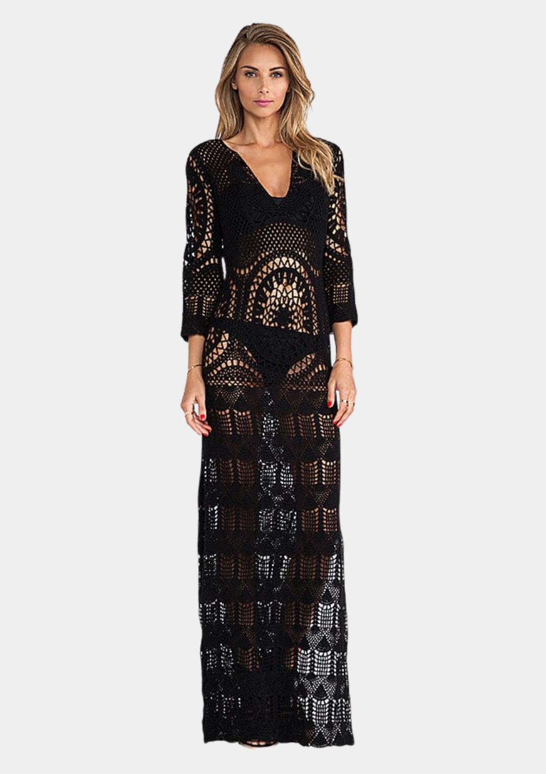 London Fiction Crochet Maxi Length Cover Up