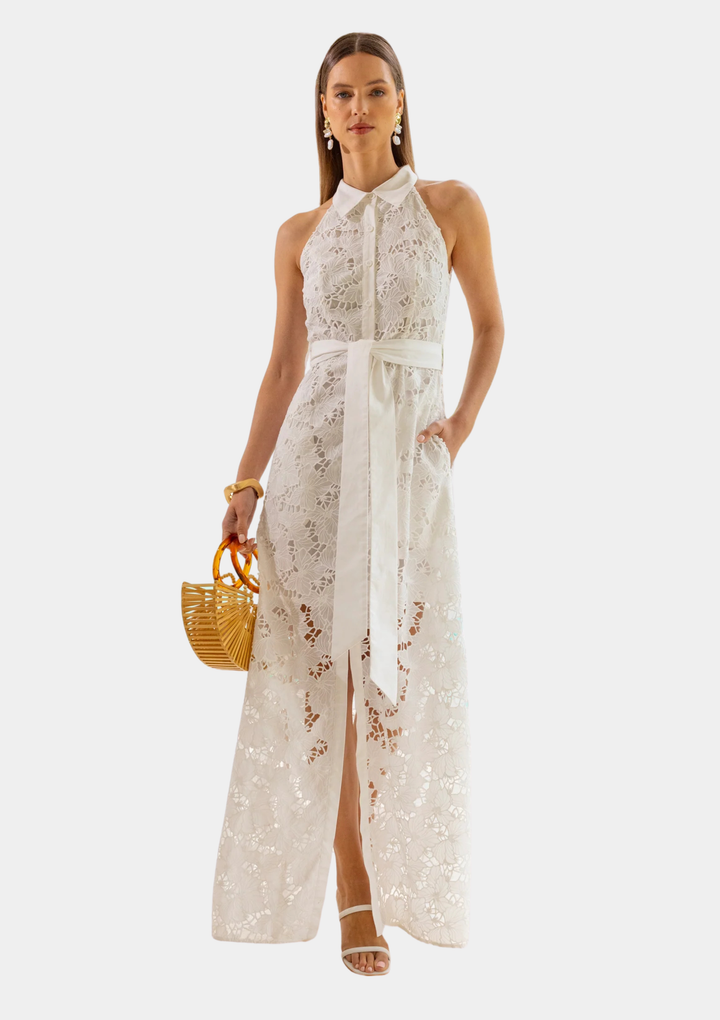 Serenade Lace Maxi Dress - White
