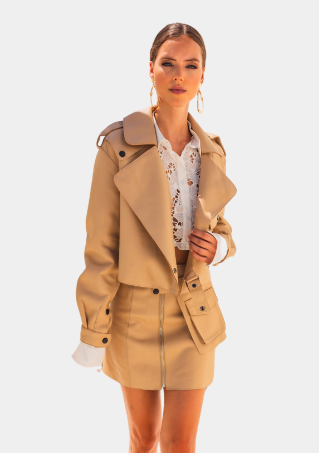 First Love Leather Jacket - Tan