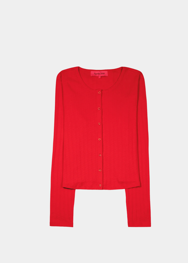 Holiday Pointelle Cardigan