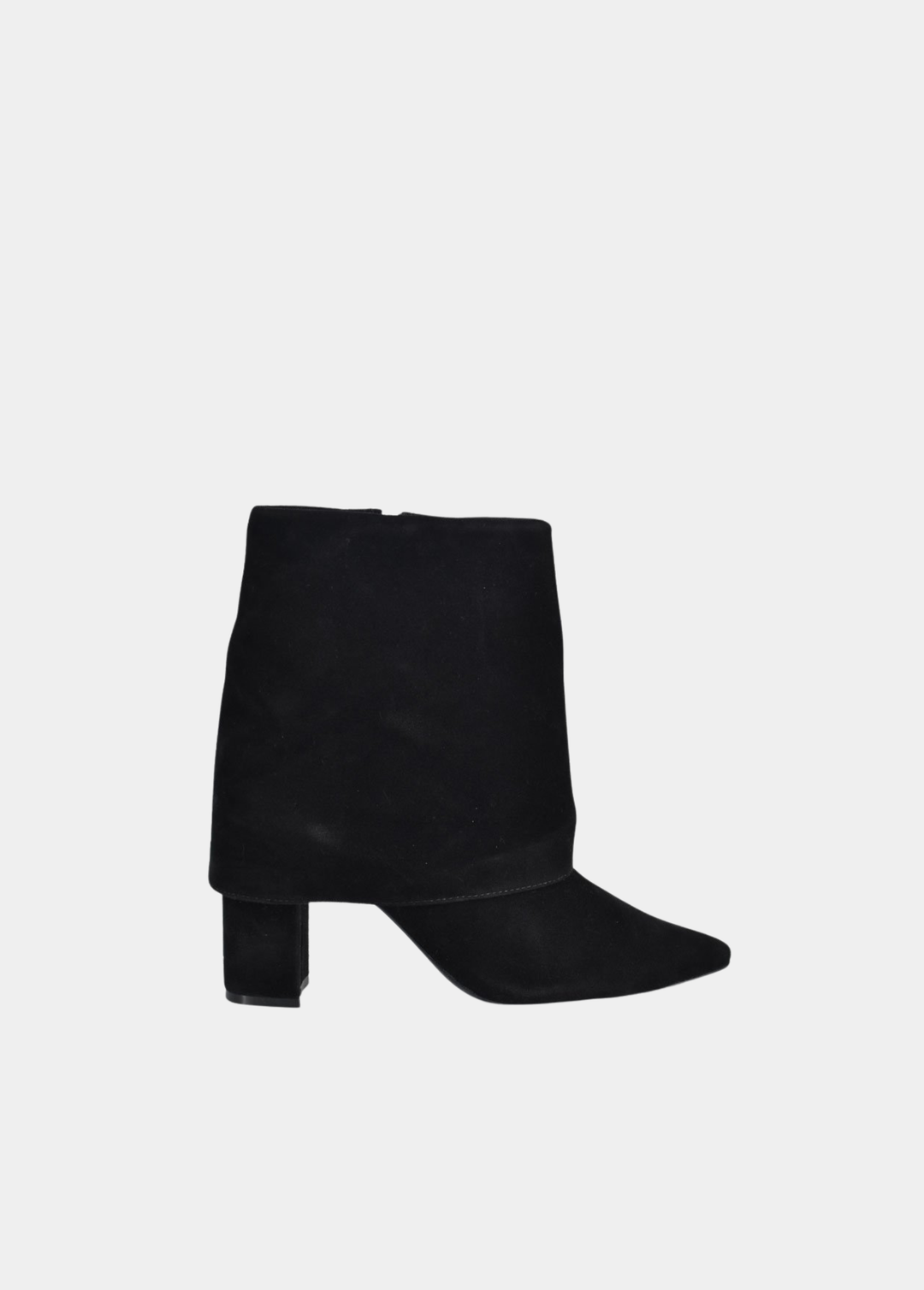 Belle & Lucy Elegant Suedette Slouch Ankle Boots - Black