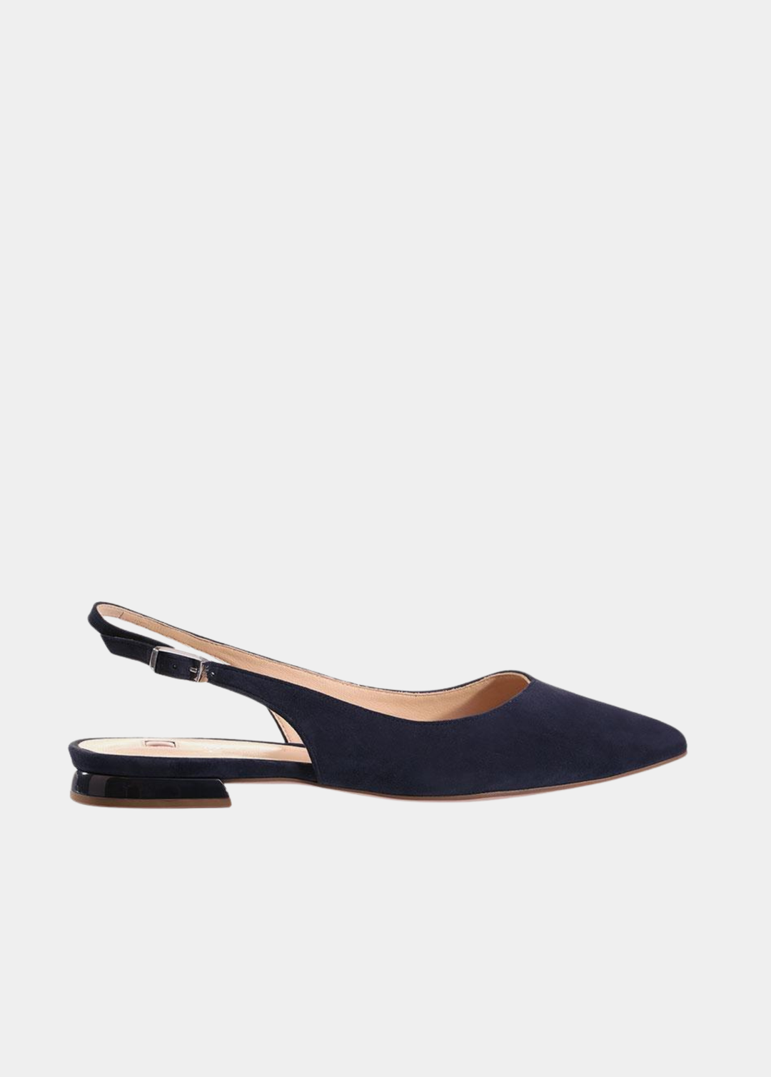 Hogl Stylish Navy Suede Slingbacks