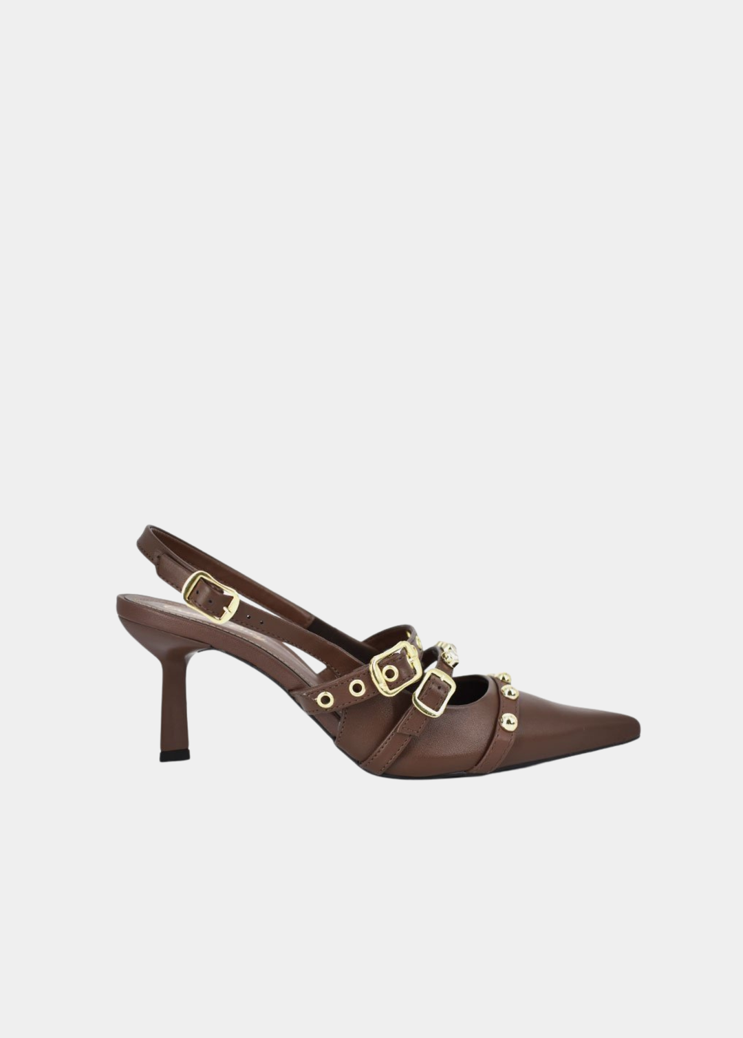 Belle & Lucy Signature Slingback Heels - Chocolate Brown