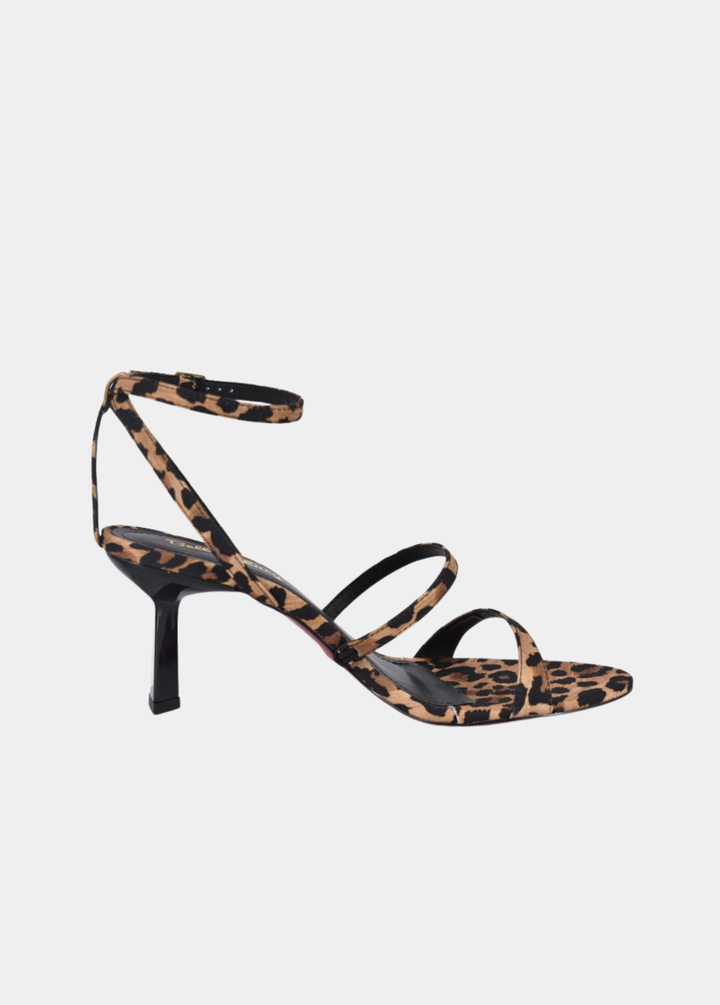Belle & Lucy Chic Strappy Sandals - Leopard Print