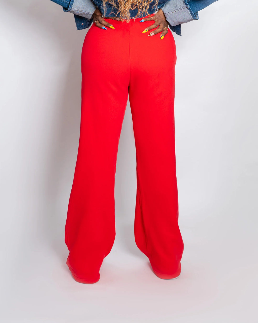 Tall Stripe Sweatpants - Red and White