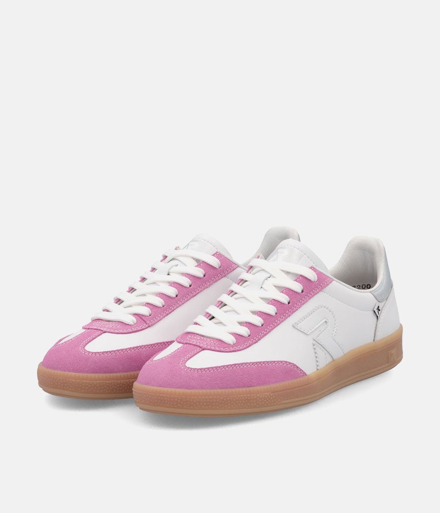 Rieker Gorgeous White/Pink Combi Trainers