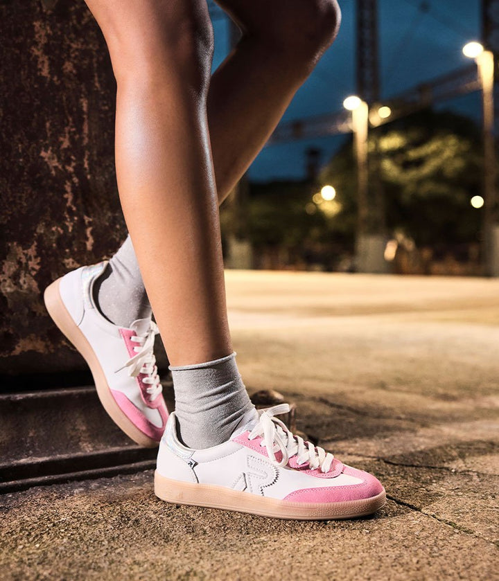 Rieker Gorgeous White/Pink Combi Trainers