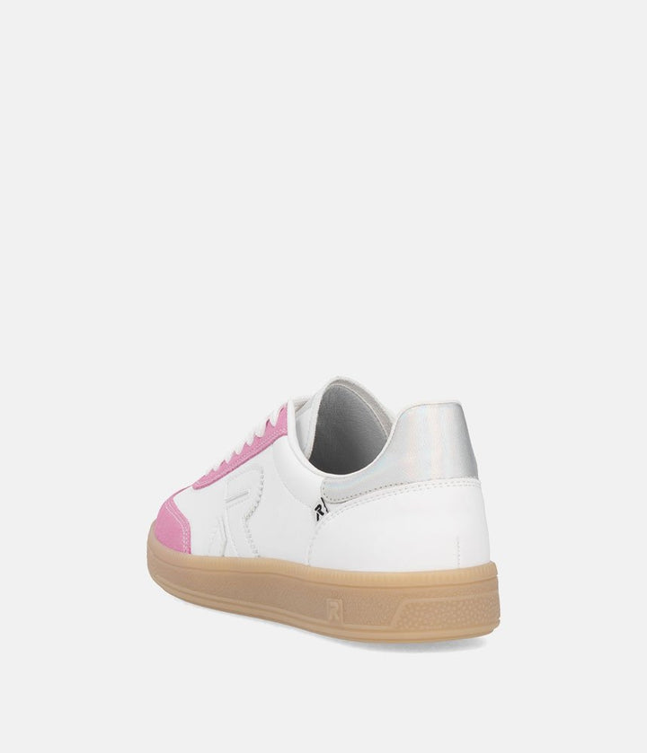 Rieker Gorgeous White/Pink Combi Trainers