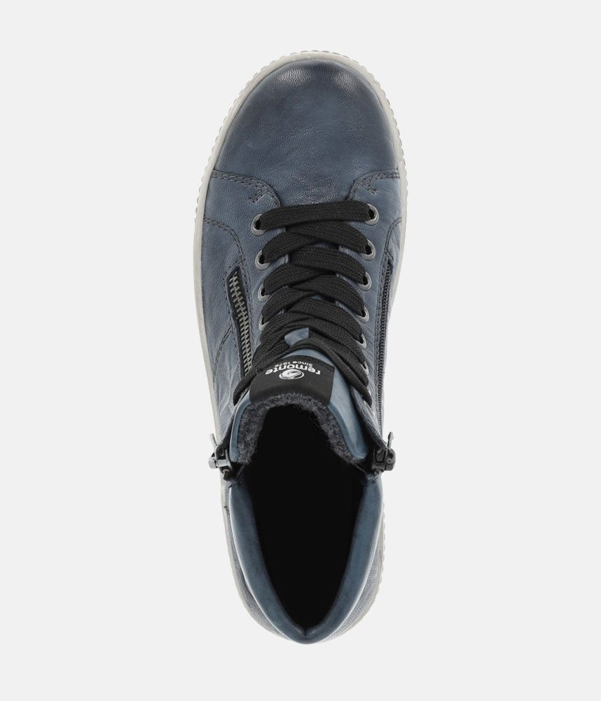 Remonte Stylish Baltic High-Top Sneakers - Blue