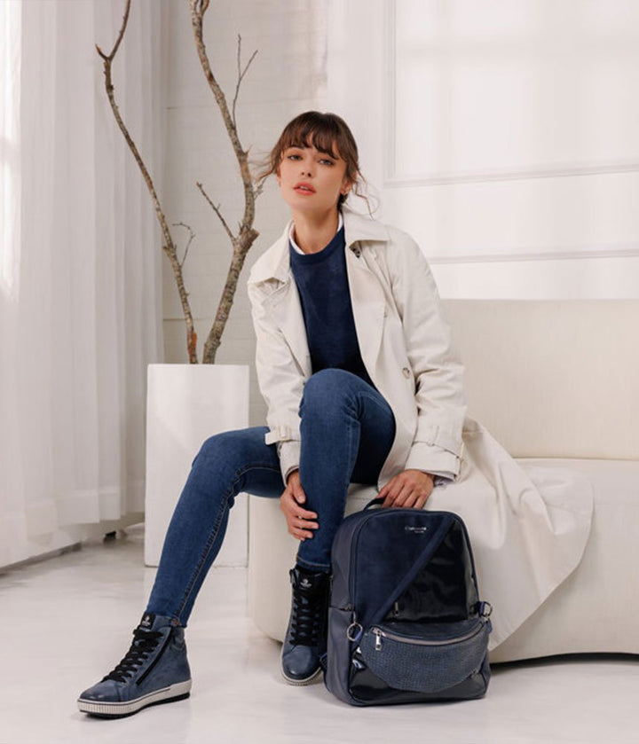 Remonte Stylish Baltic High-Top Sneakers - Blue
