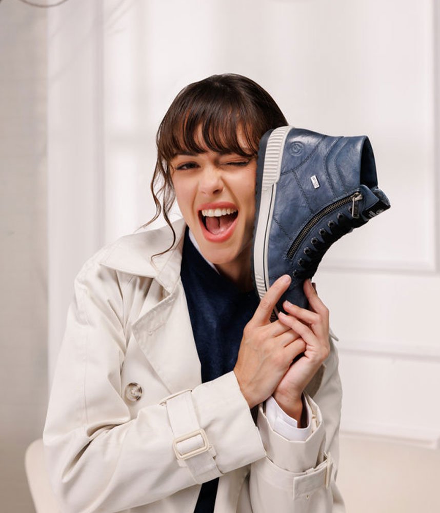 Remonte Stylish Baltic High-Top Sneakers - Blue