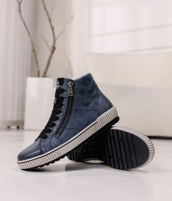 Remonte Stylish Baltic High-Top Sneakers - Blue