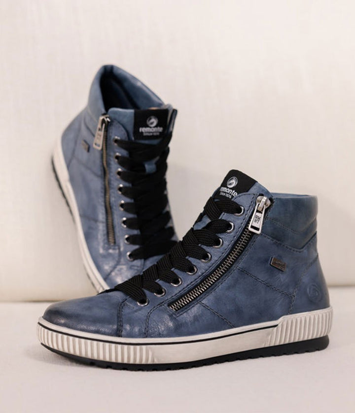 Remonte Stylish Baltic High-Top Sneakers - Blue