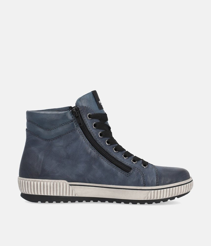 Remonte Stylish Baltic High-Top Sneakers - Blue
