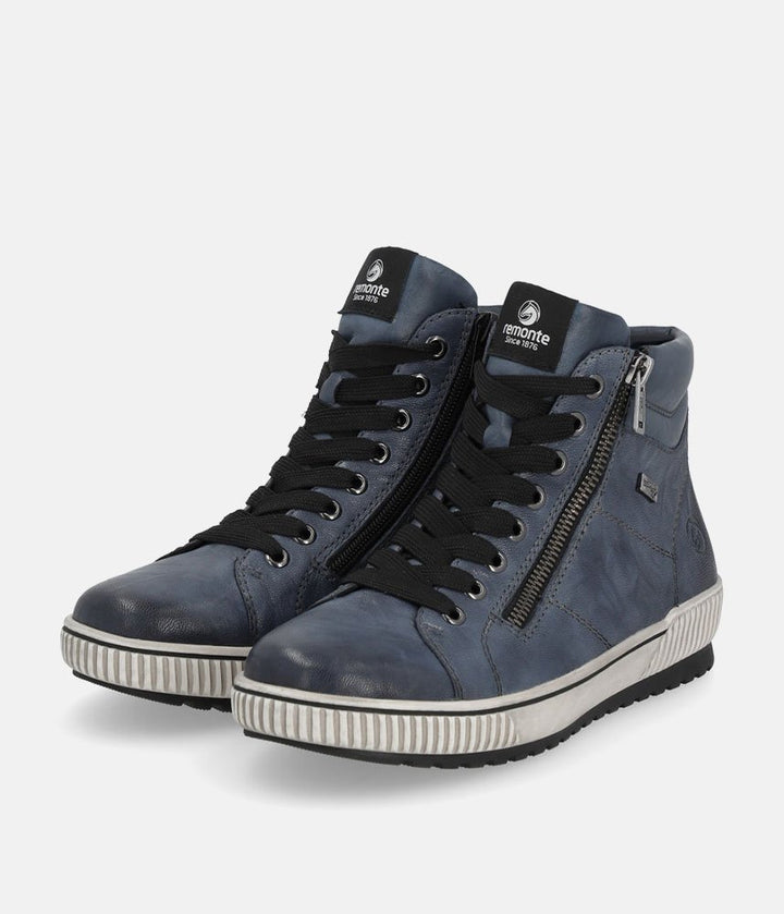 Remonte Stylish Baltic High-Top Sneakers - Blue