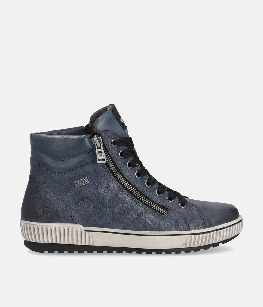 Remonte Stylish Baltic High-Top Sneakers - Blue