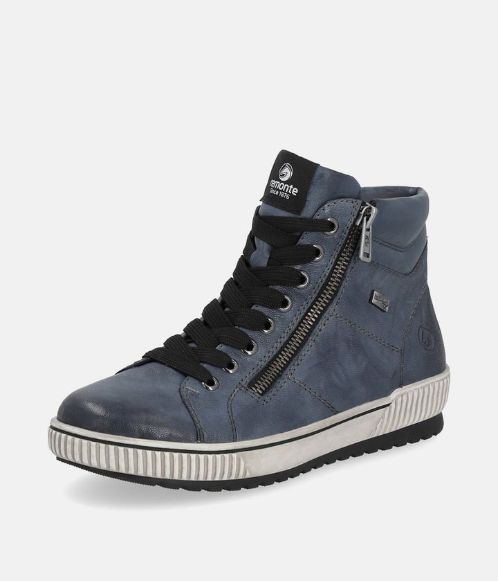 Remonte Stylish Baltic High-Top Sneakers - Blue