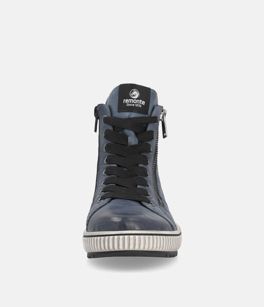 Remonte Stylish Baltic High-Top Sneakers - Blue
