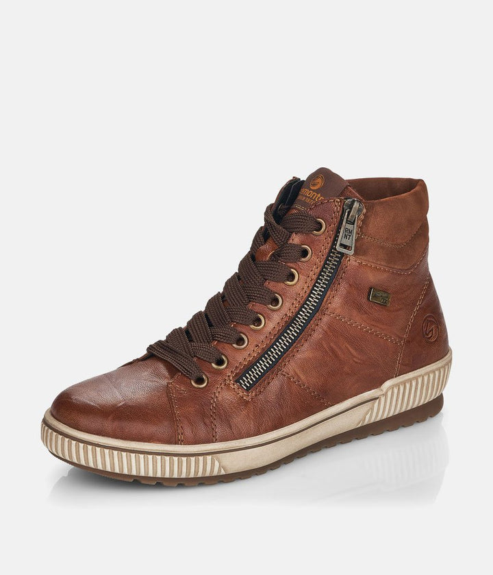Remonte Stylish High-Top Sneakers - Brown