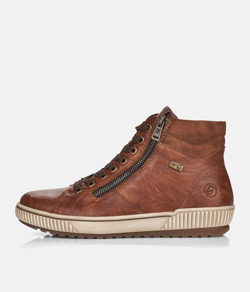 Remonte Stylish High-Top Sneakers - Brown