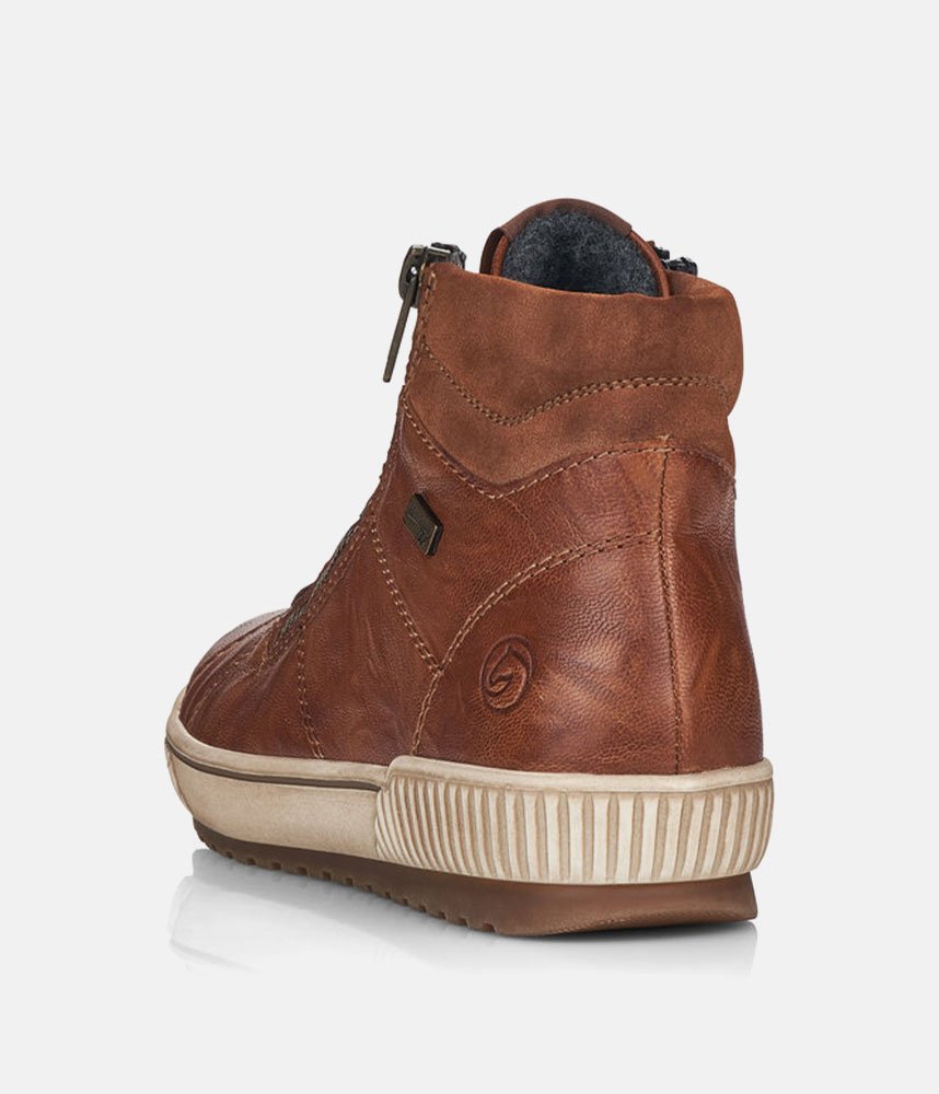 Remonte Stylish High-Top Sneakers - Brown