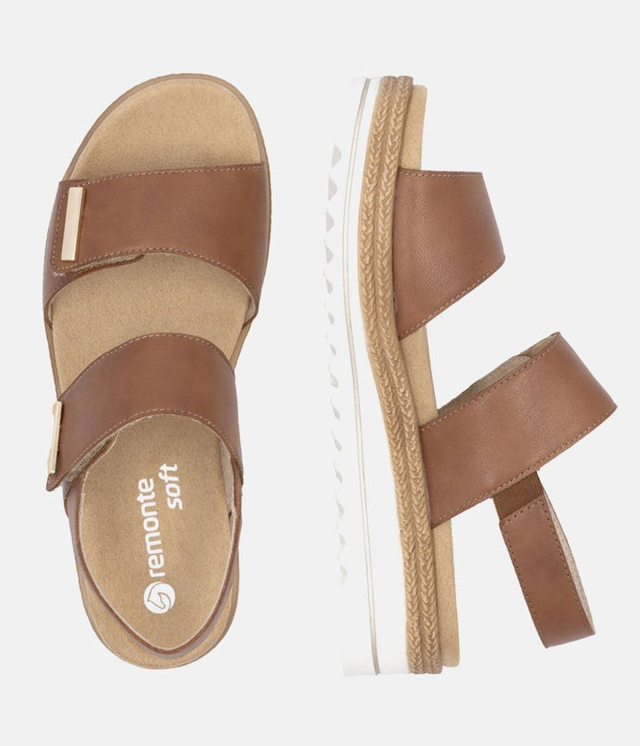 Remonte Versatile Brown Wedge Sandals