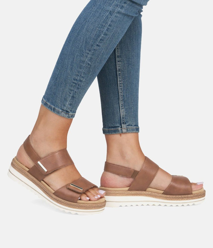 Remonte Versatile Brown Wedge Sandals