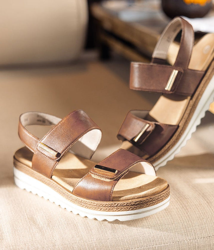 Remonte Versatile Brown Wedge Sandals