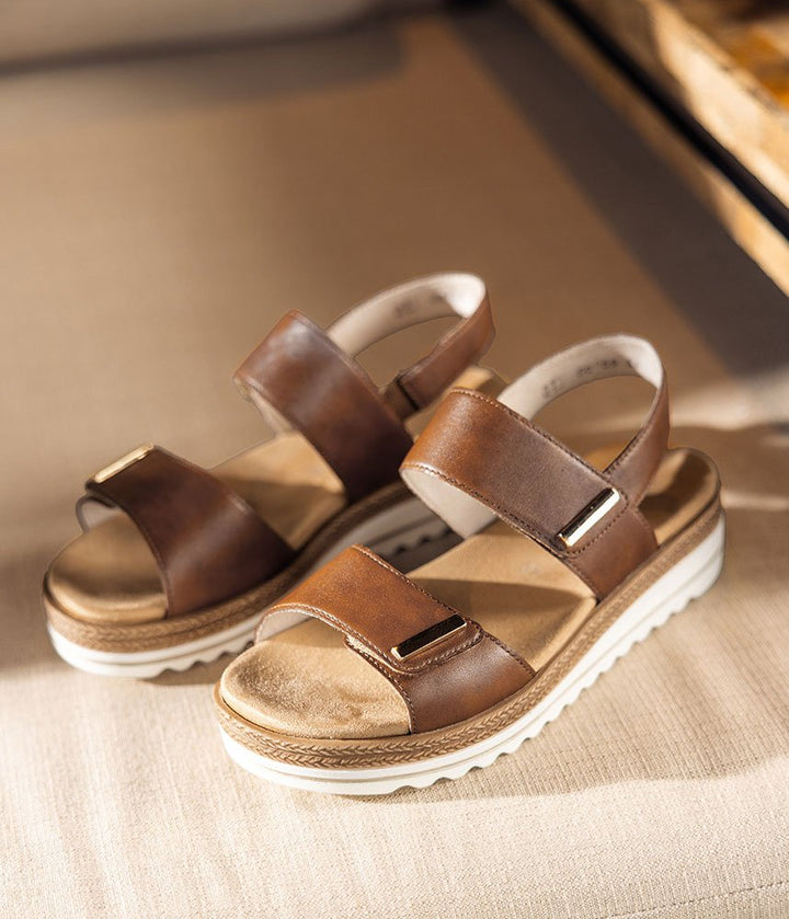 Remonte Versatile Brown Wedge Sandals