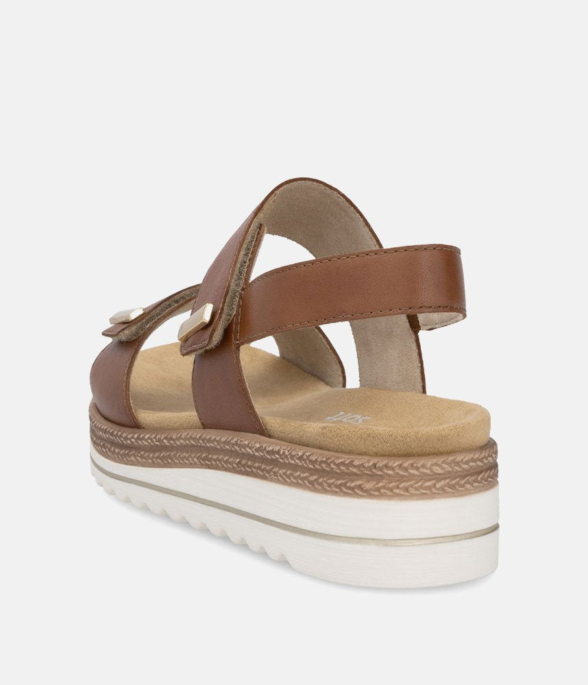 Remonte Versatile Brown Wedge Sandals