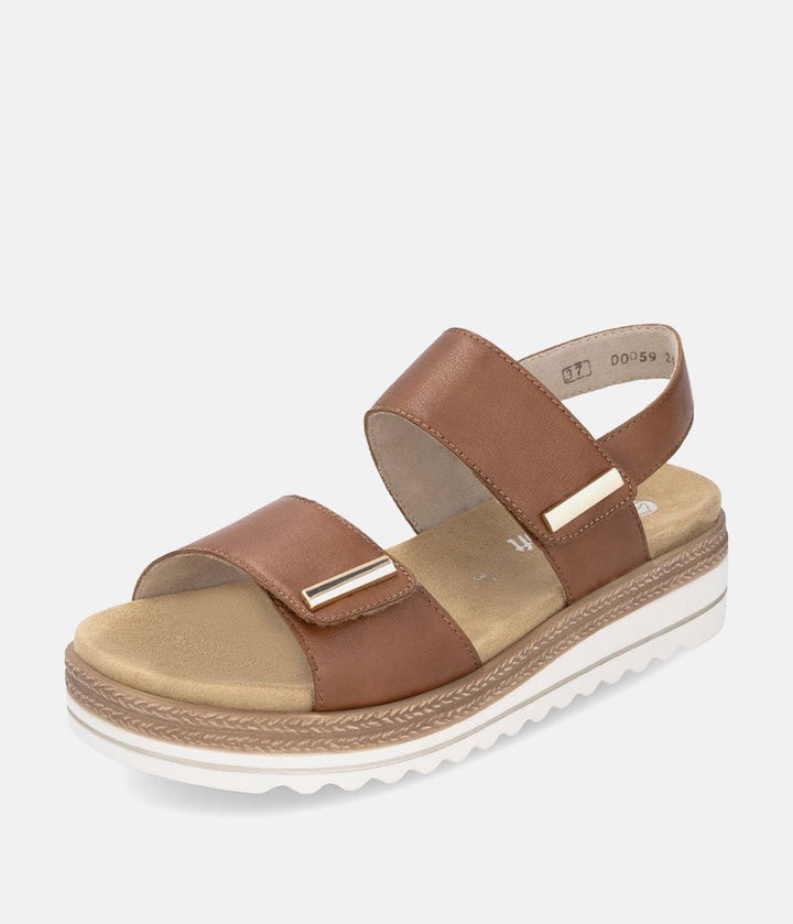 Remonte Versatile Brown Wedge Sandals