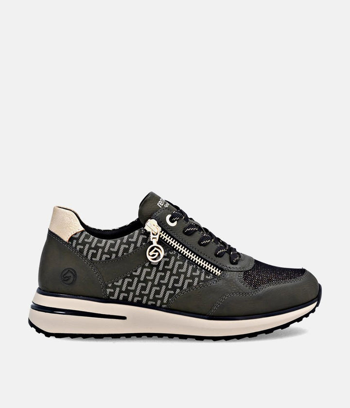Remonte Glam Combi Sneakers - Olive Green