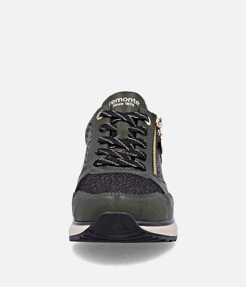 Remonte Glam Combi Sneakers - Olive Green