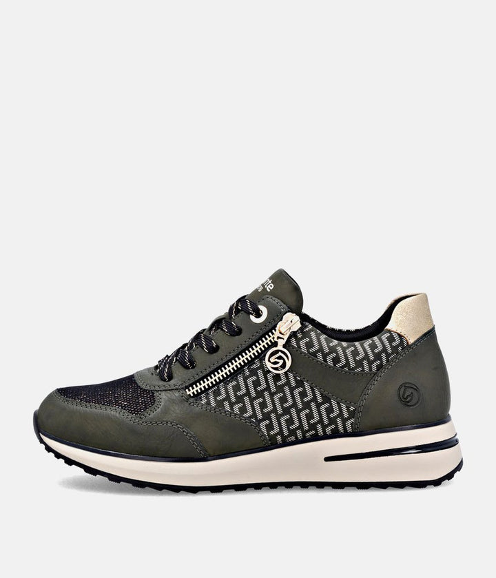 Remonte Glam Combi Sneakers - Olive Green