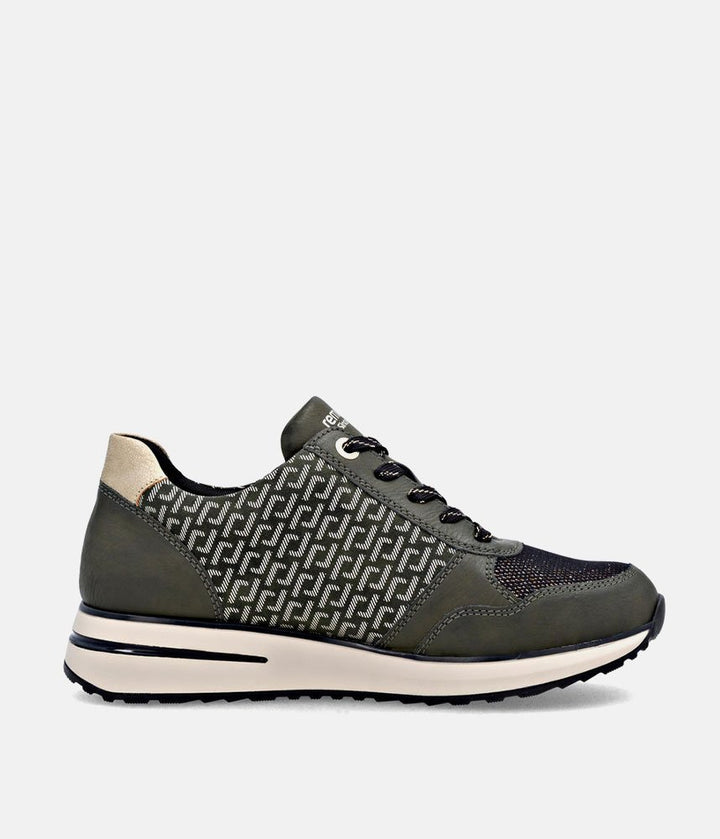 Remonte Glam Combi Sneakers - Olive Green
