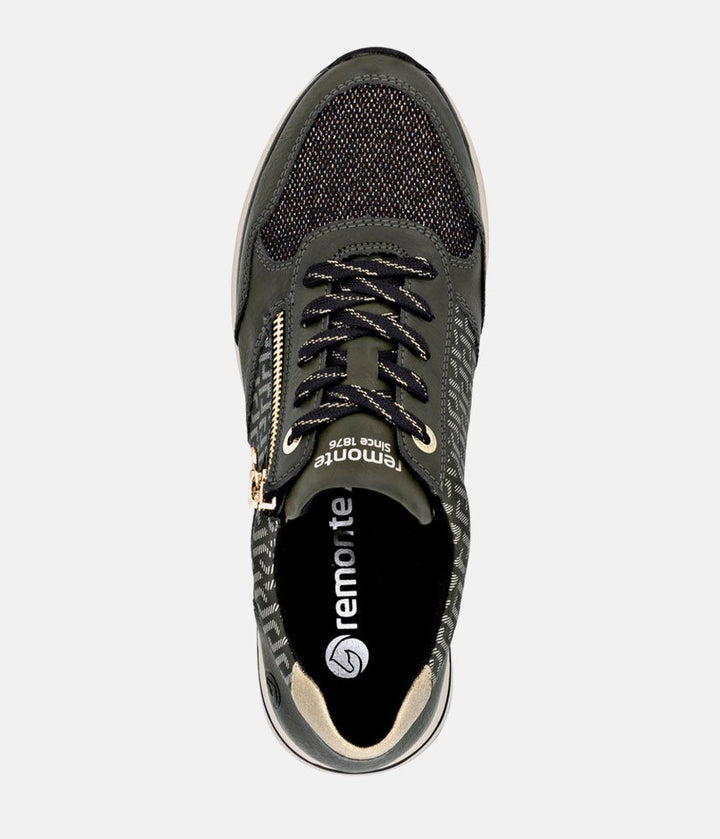 Remonte Glam Combi Sneakers - Olive Green