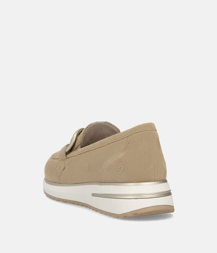 Remonte Sporty Stylish Beige Suede Loafers