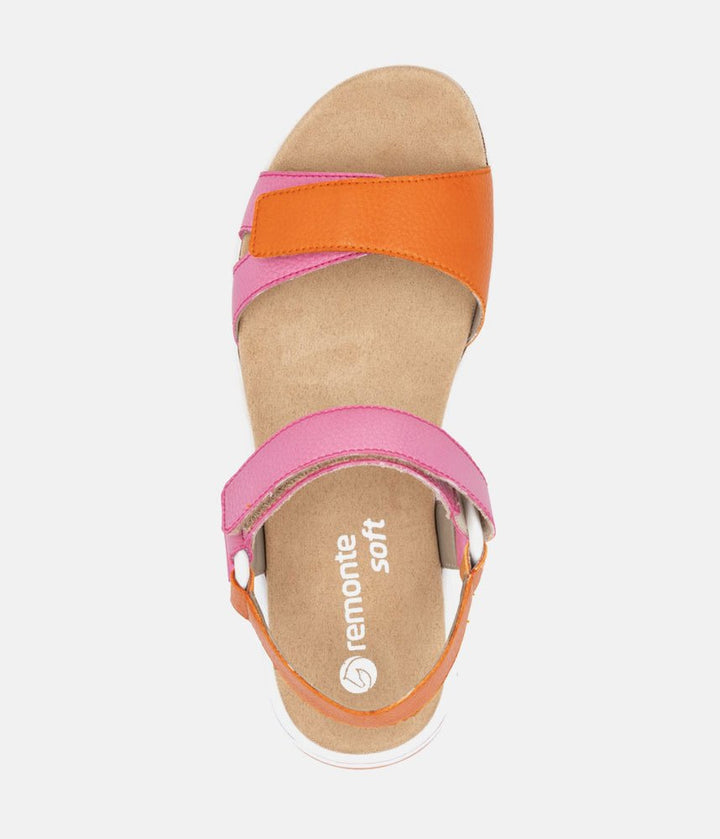 Remonte Sporty Orange/Pink Sandals