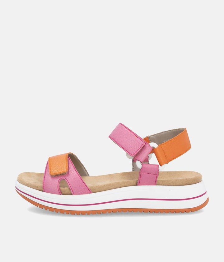 Remonte Sporty Orange/Pink Sandals