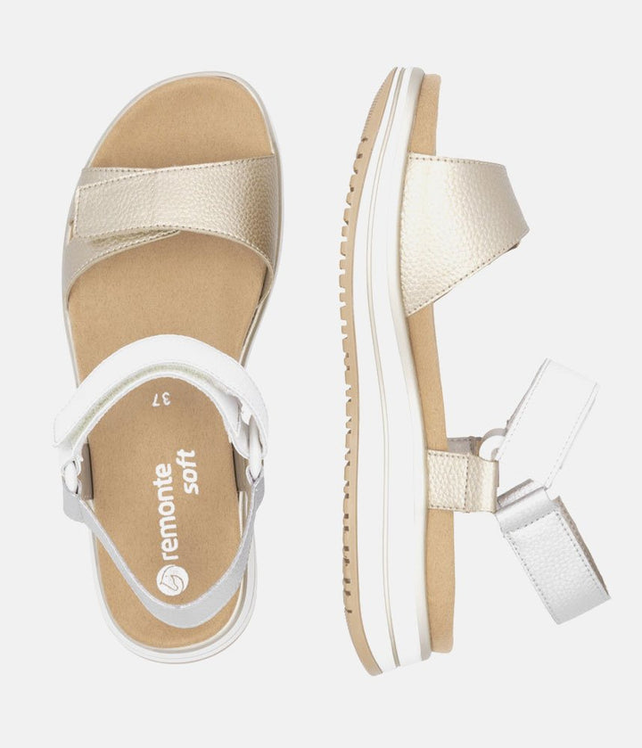 Remonte Sporty Gold/Silver Sandals