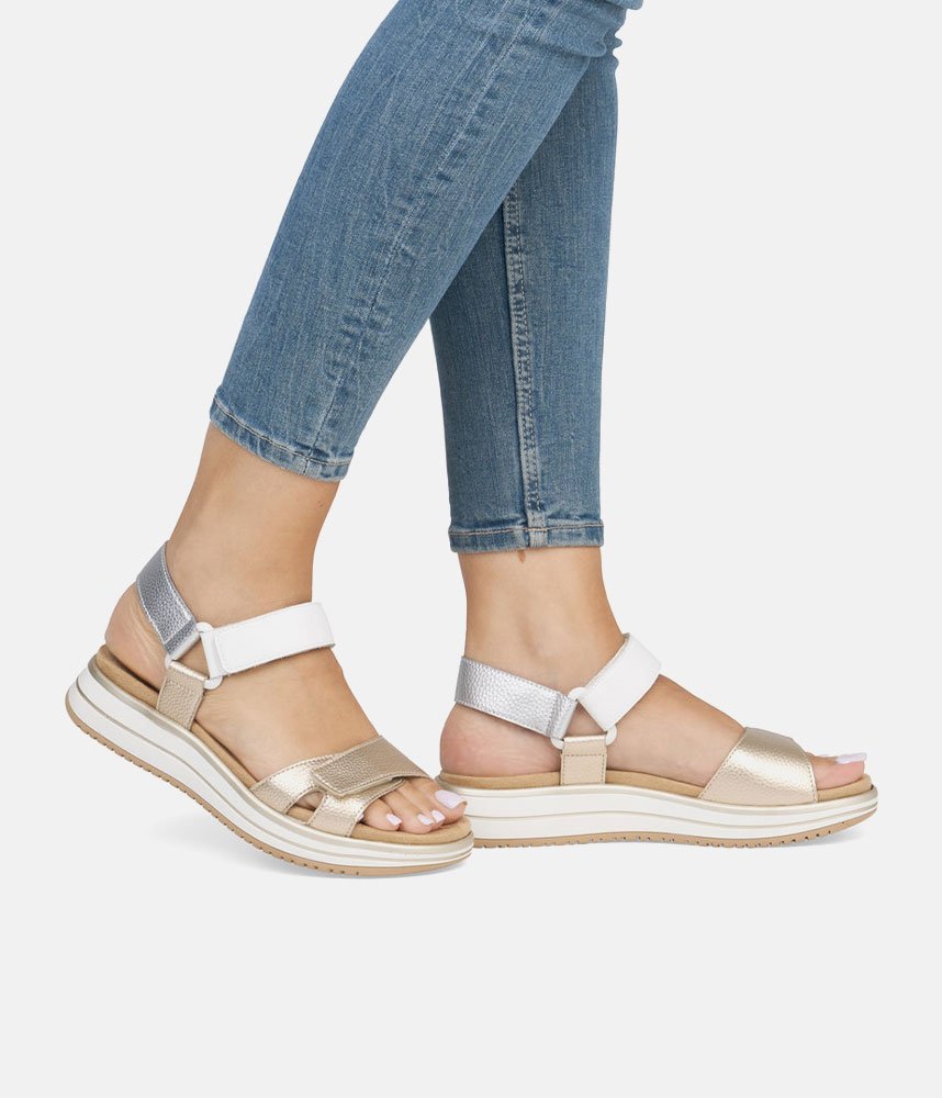 Remonte Sporty Gold/Silver Sandals