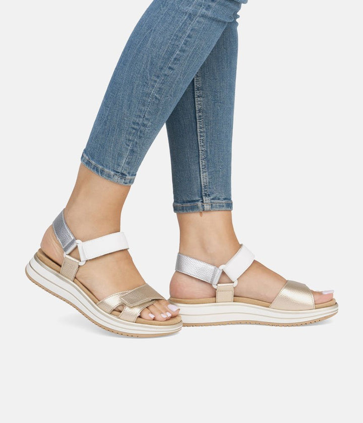Remonte Sporty Gold/Silver Sandals